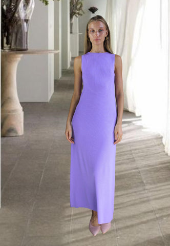 Bella Wool Lavender Dress Bombay Sunset