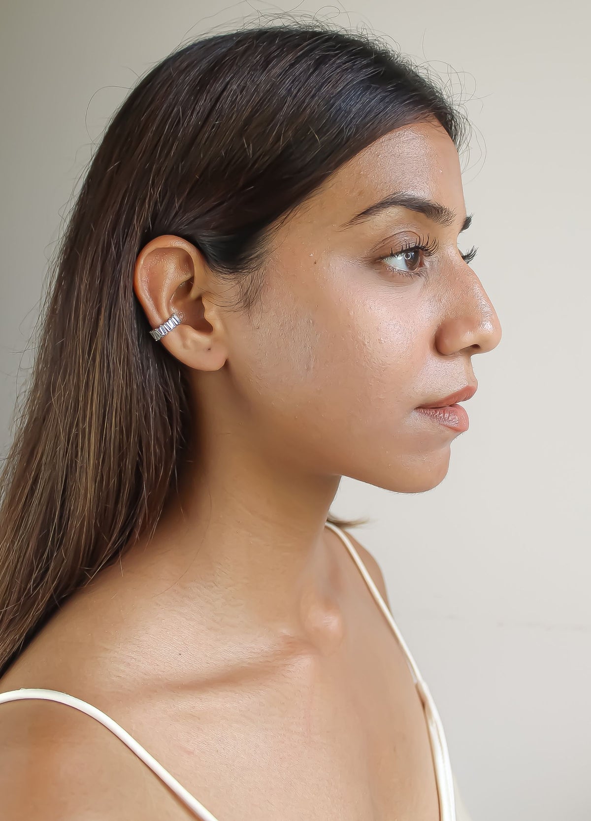 silver pequeno ear cuffs Bombay Sunset