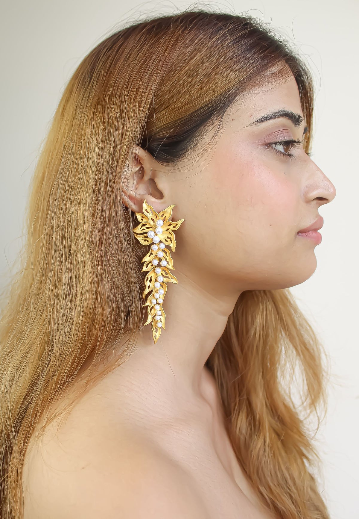 geranium earrings Bombay Sunset
