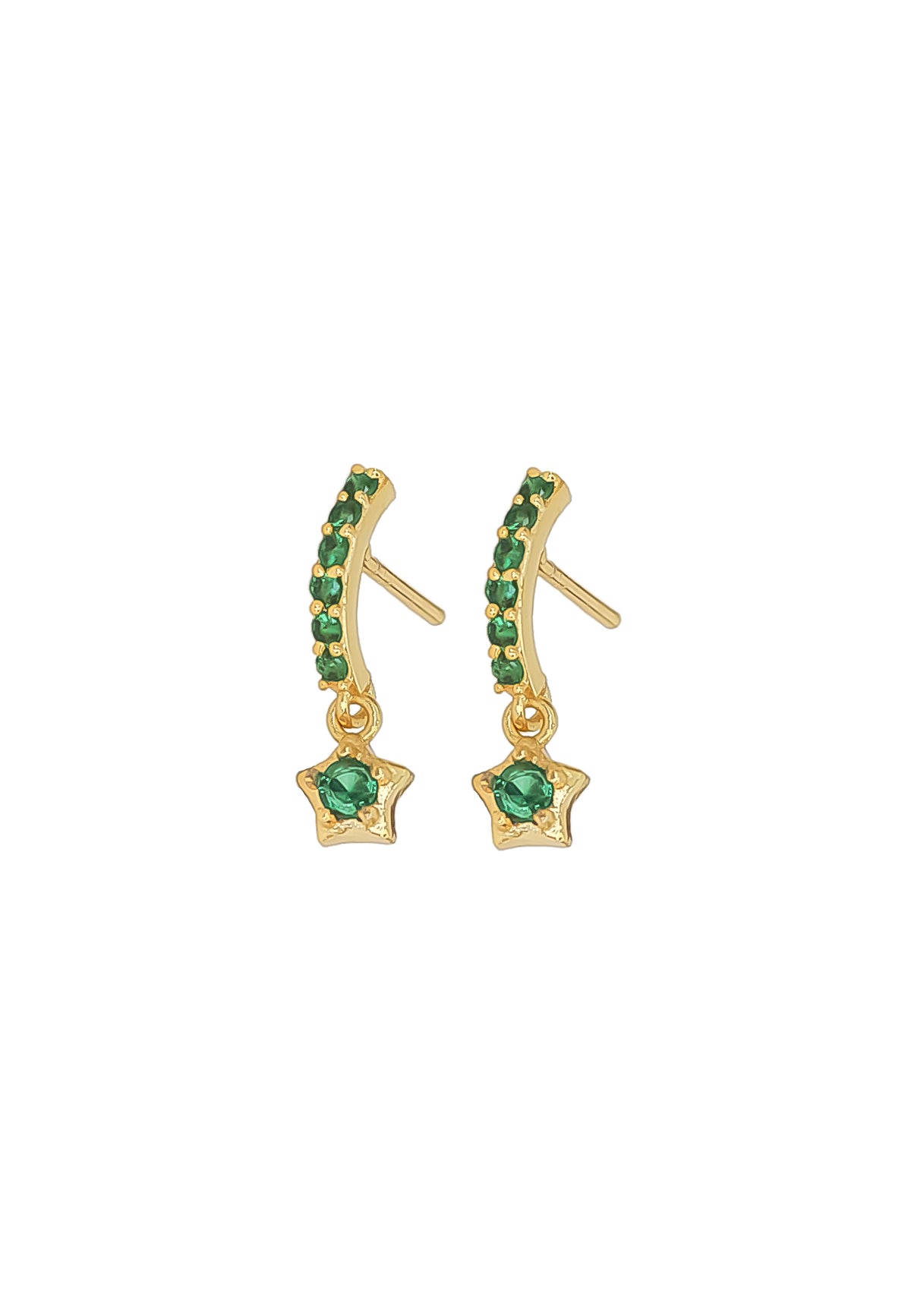 Crescent Moon Star Earrings