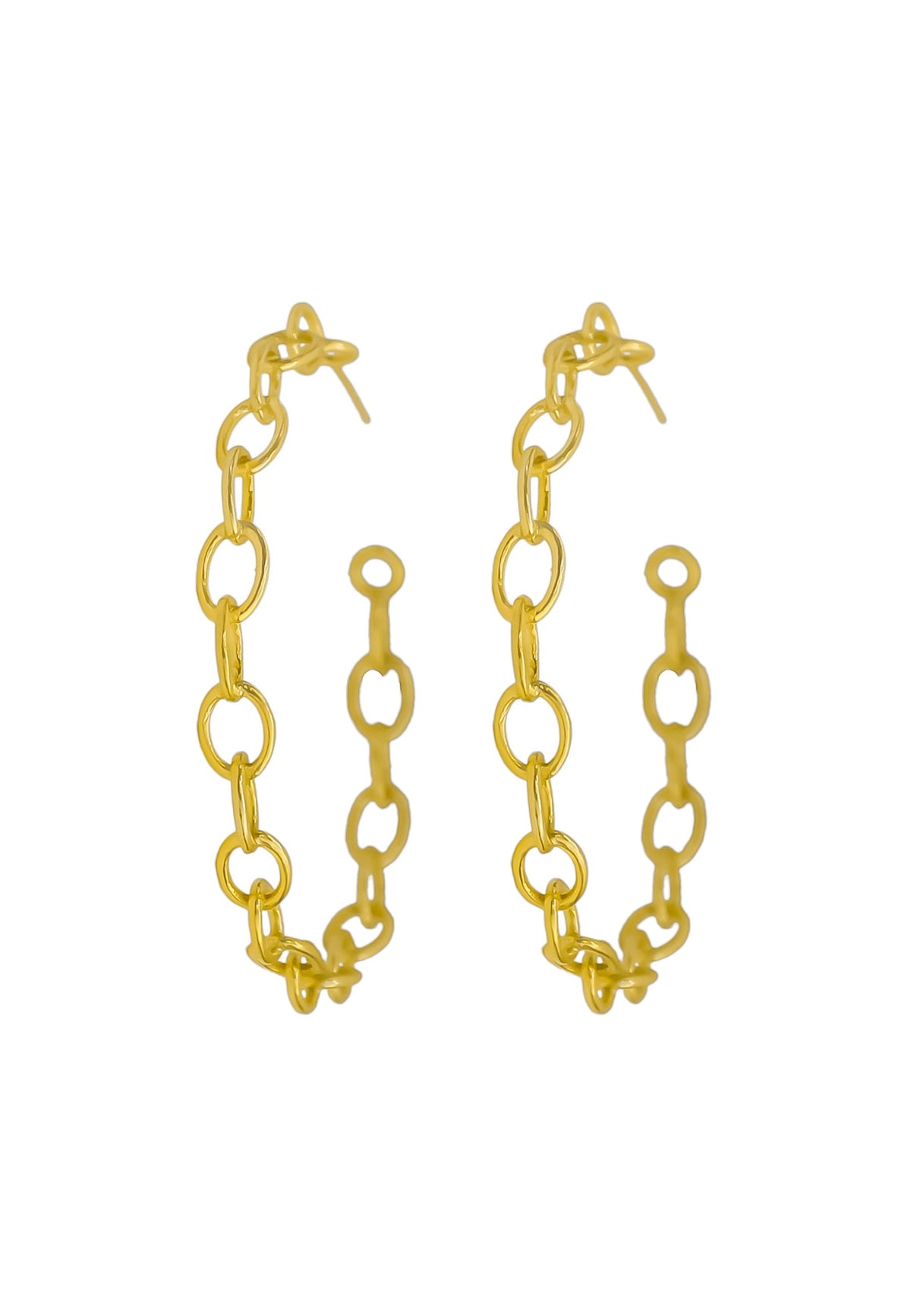 chain hoop link earrings Bombay Sunset