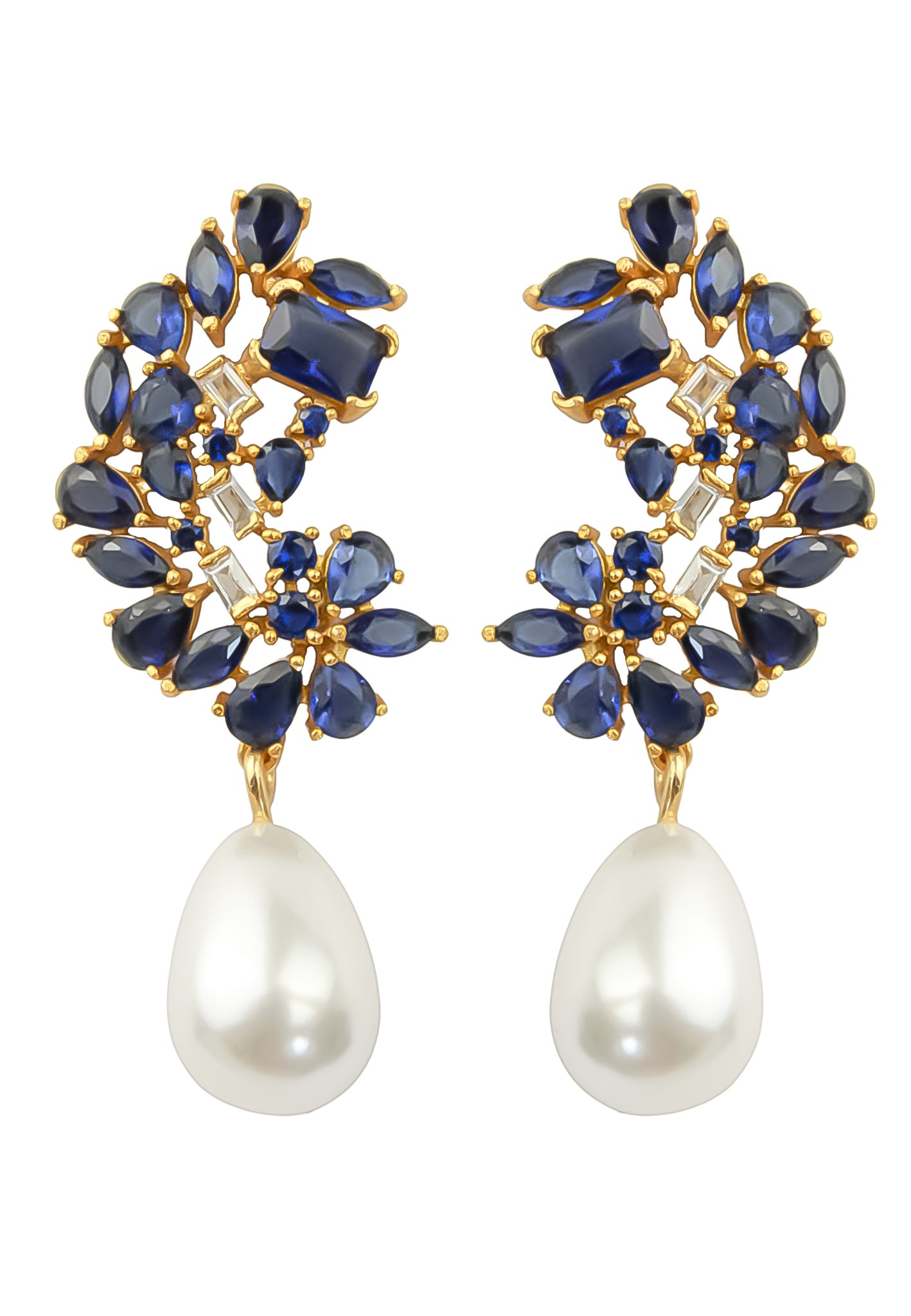 Golden Frosty Pearl Earrings