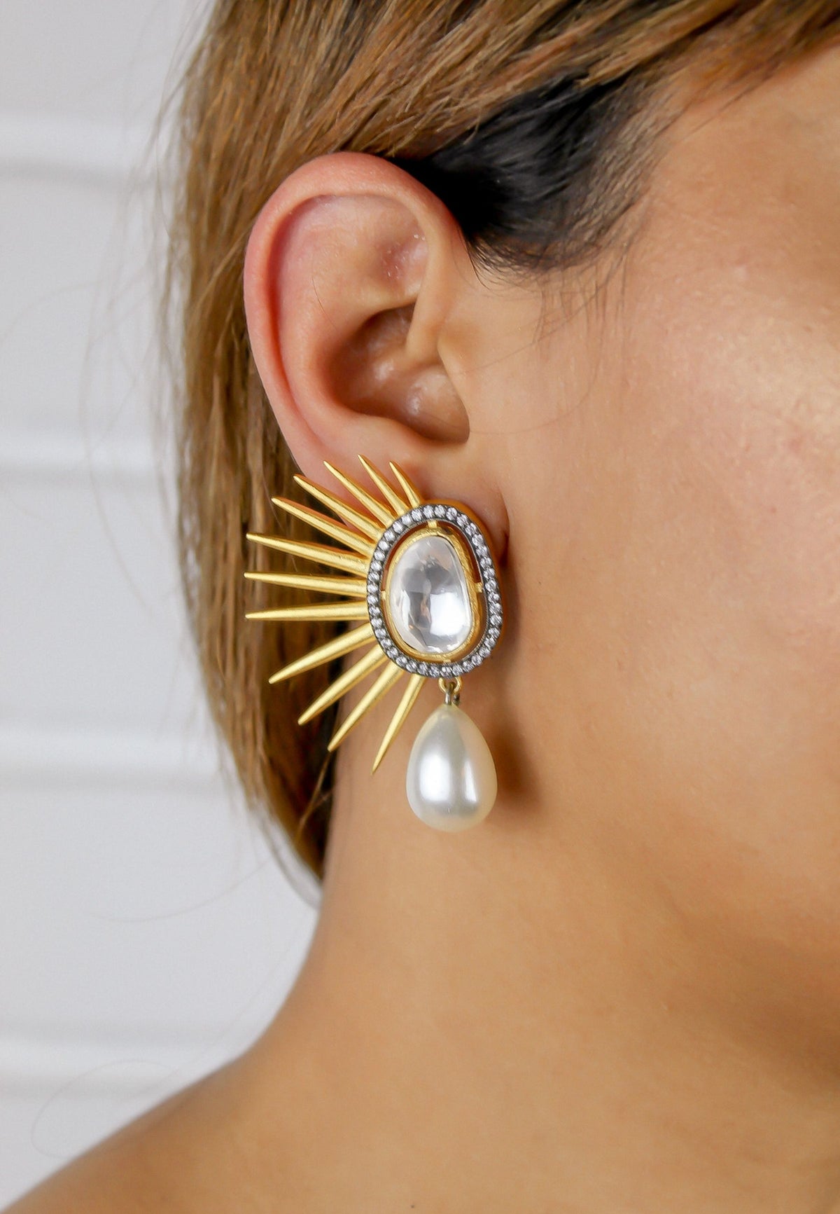 Golden Sun Eclipse Earrings