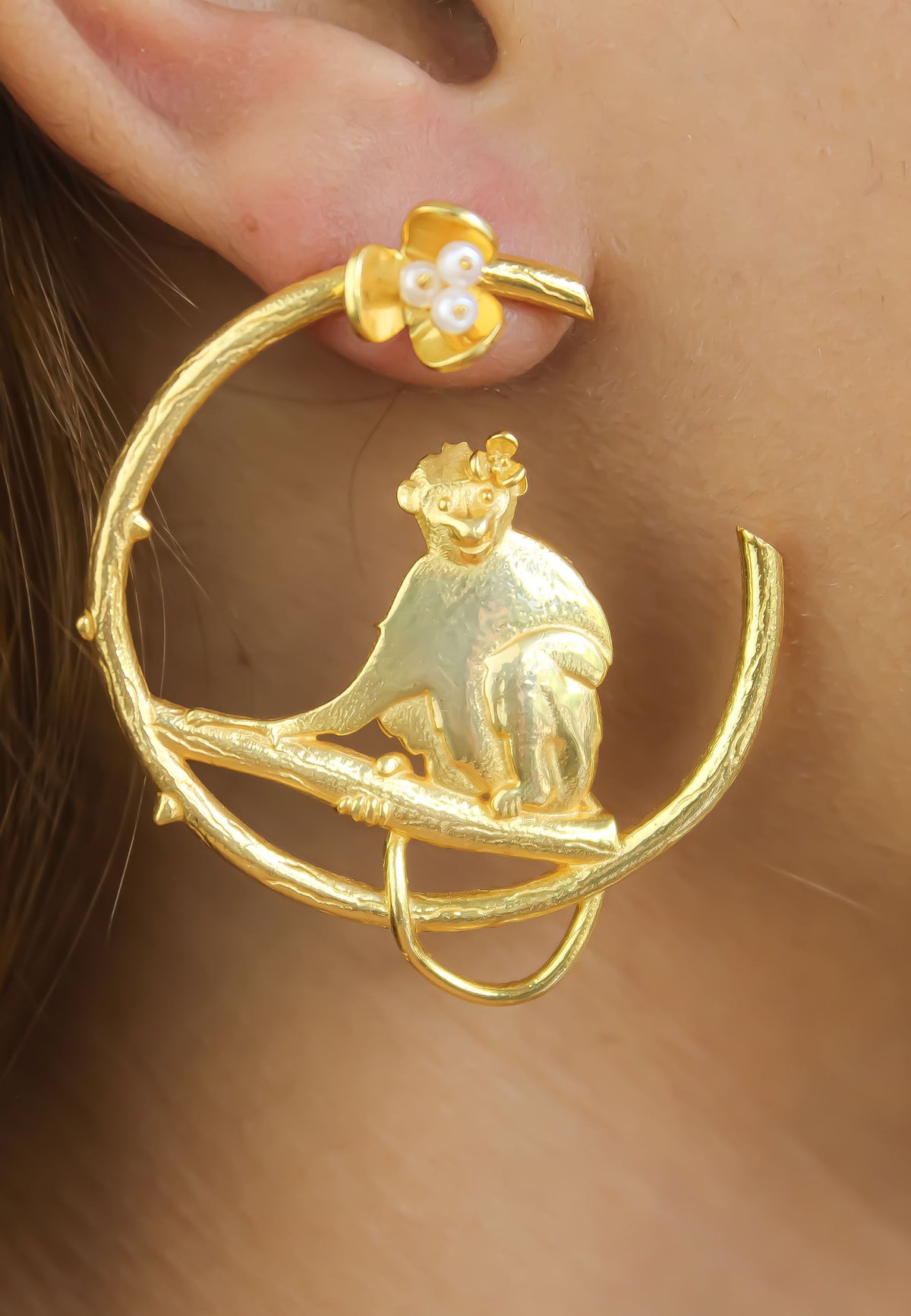 Monkey Earrings