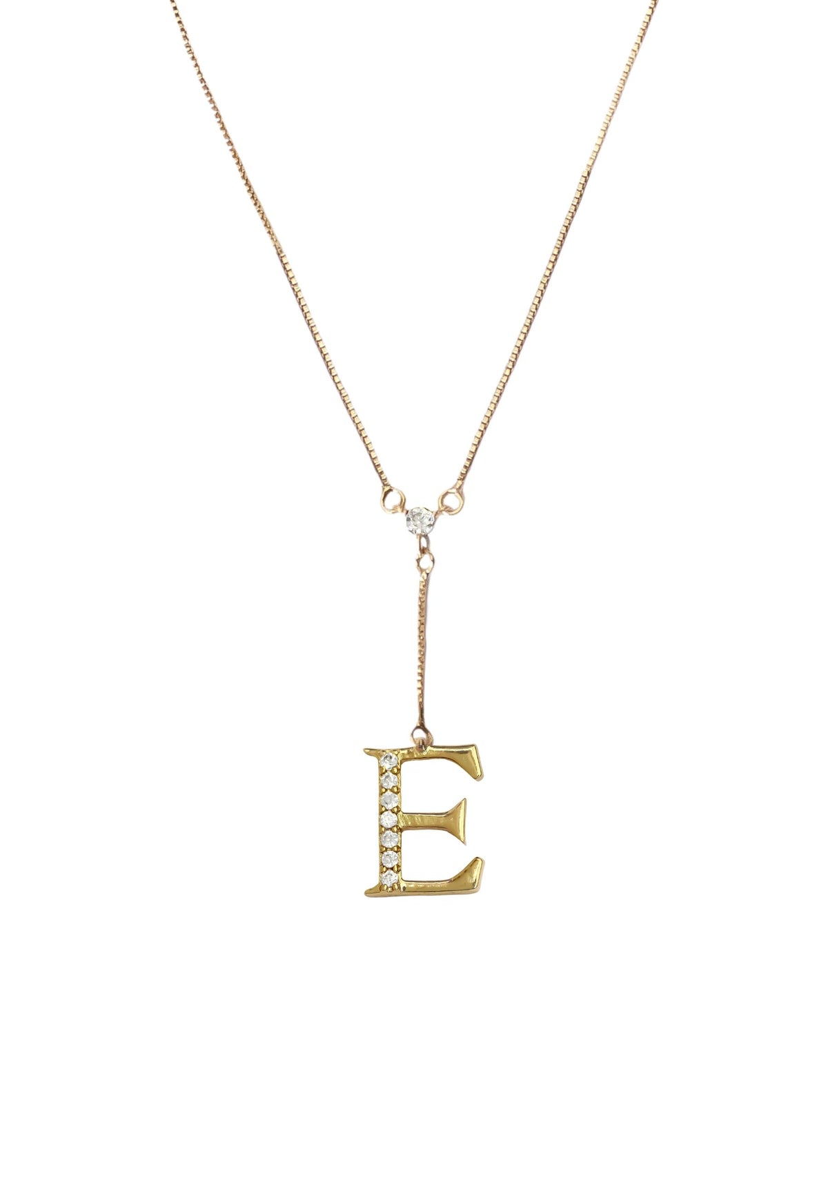 gold alphabet necklaces Bombay Sunset