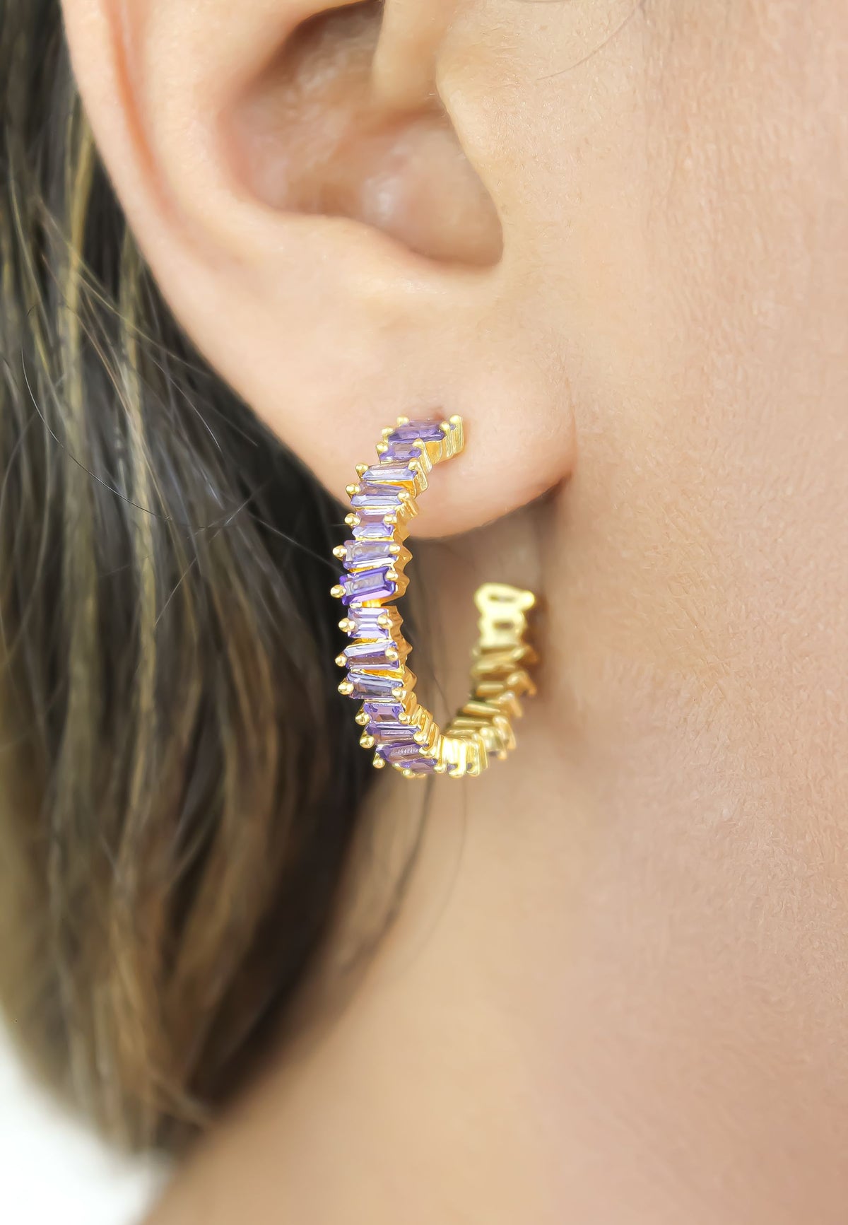 lecce hoop earrings Bombay Sunset