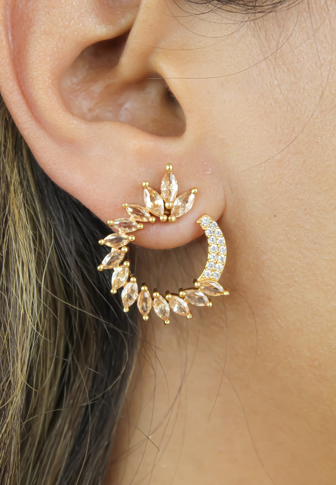 golden viper earrings Bombay Sunset