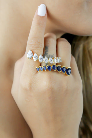 Crystal Spikes Ring