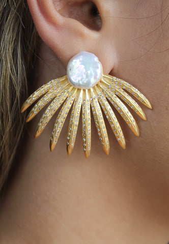 Shell Earrings Bombay Sunset