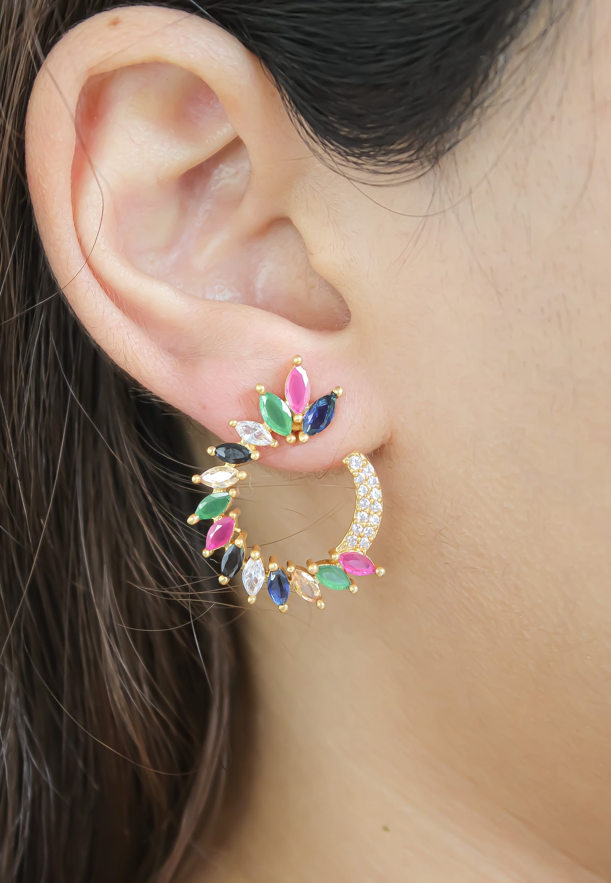 Golden Viper Earrings Bombay Sunset
